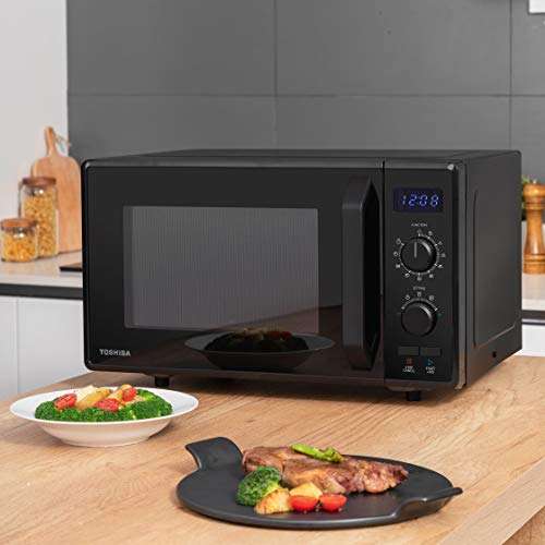 Toshiba 900w 23L Microwave Oven with 1050w Crispy Grill, Energy Saving Eco Function, 8 Auto Menus, 5 Power Levels