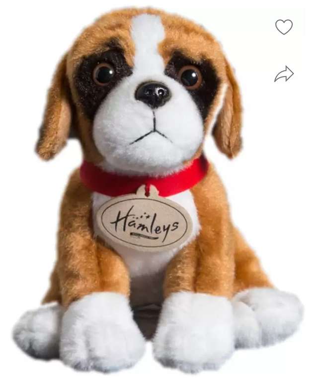 Cuddly plush puppy dog soft toy - with code. Save on delivery by choosing local collection for £2.99