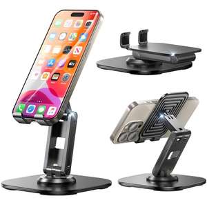 LISEN Rotatable Mobile Phone Stand for Desk Fully Adjustable Foldable Phone Holder w/voucher and code sold by NoneSTOP