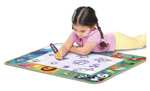 Aquadoodle E73267 Animal Friends Doodle, Official Tomy No Mess Colouring & Drawing Game, Water Play Mat, Magic Pen,
