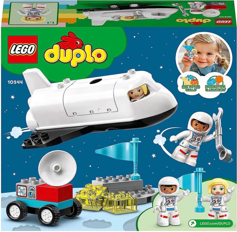 LEGO 10944 DUPLO Town Space Shuttle Mission Rocket Toy set - £14.39 @ Amazon