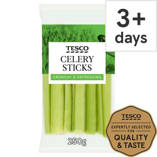 Tesco Celery Sticks 250G - 60p Clubcard Price @ Tesco