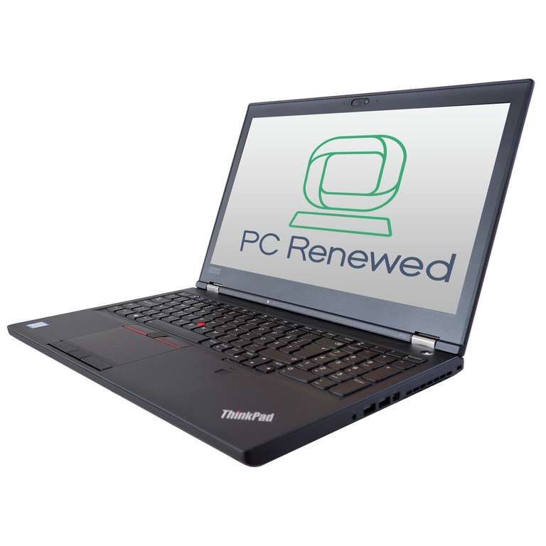 Refurbished Lenovo ThinkPad P52 Intel Core I7-8850H 32GB RAM 512GB SSD Windows 10 Pro HD Laptop Grade A £399.99 @ PC Renewed