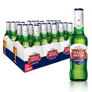 Stella Artois 0% Alcohol Free Premium Lager Beer Bottle, 24 x 330 ml - £17.09 S&S