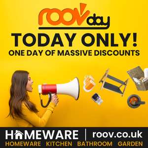 Roov Day 2022 - sale on homeware, tableware and glassware (e.g. M&W Hexagonal Mouth Glass Jam Jars - Set of 24 for £12.94 delivered) @ Roov