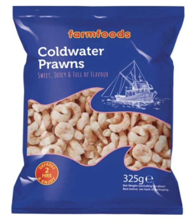 Coldwater Prawns 325g - £2.99 at FarmFoods