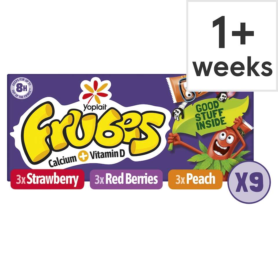 Frubes Kids Yoghurt Tubes 9x37g - Strawberry, Peach & Banana £1.00 at ...