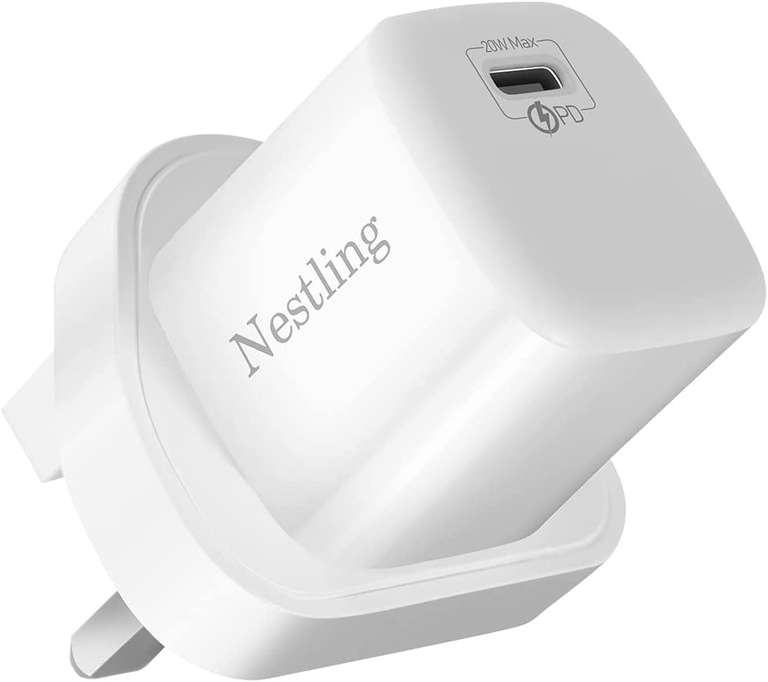 USB C Plug, Nestling 20W USB C Fast Charger Plug - £4.48 Sold by Osmanthus fragrans Co., Ltd @ Amazon