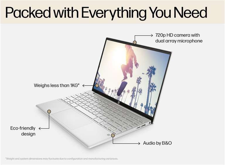 HP Pavilion Aero 13-be0030na ultra lightweight Laptop – Ryzen 7, White £615.99 with member code @ John Lewis & Partners