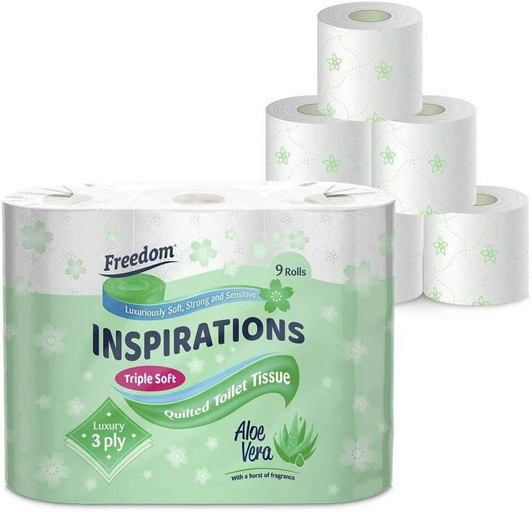 Freedom Inspirations Quilted Scented 3 Ply Toilet Paper - 45 Rolls £13.17 Delivered With Code (UK Mainland) @ AvantGuard Essentials/eBay