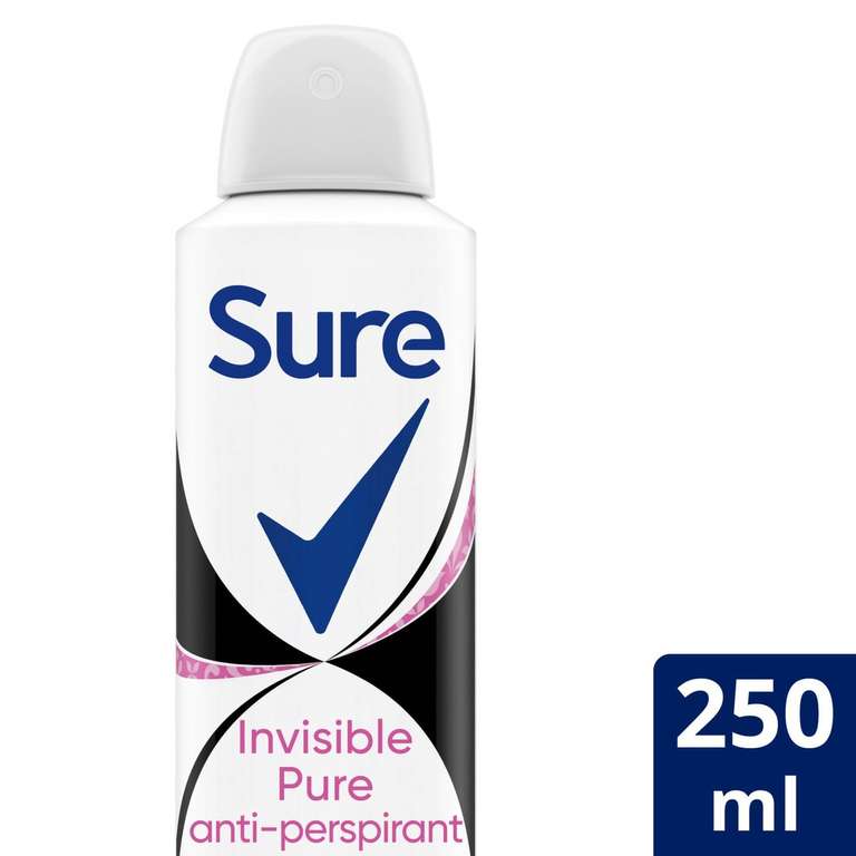 Sure MotionSense Invisible Pure Antiperspirant Deodorant (250ml) - £1 @ Morrisons