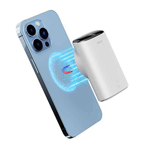 iWALK Magnetic Wireless Portable Charger, 9000mAh Power Bank with 7.5W Wireless Fast Charging and 18W USB-C PD W/voucher - IWalk-EU FBA