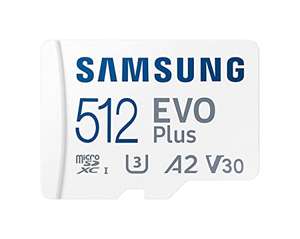 Samsung Evo Plus microSD SDXC U3 Class 10 A2 Memory Card 130MB/s with SD Adapter 2021 (512GB) sold by Only Branded