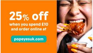 25% Off When You Spend £10+ Via The App
