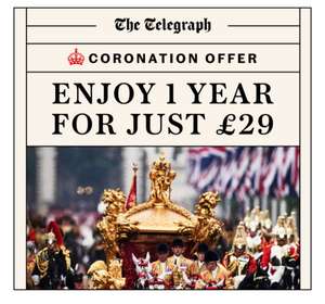 1 year of the Telegraph subscription for £29 @ The Telegraph