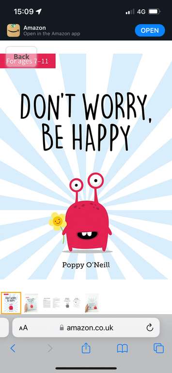 Don't Worry, Be Happy: A Child’s Guide to Dealing With Feeling Anxious, Paperback/Kindle Edition - £2 @ Amazon