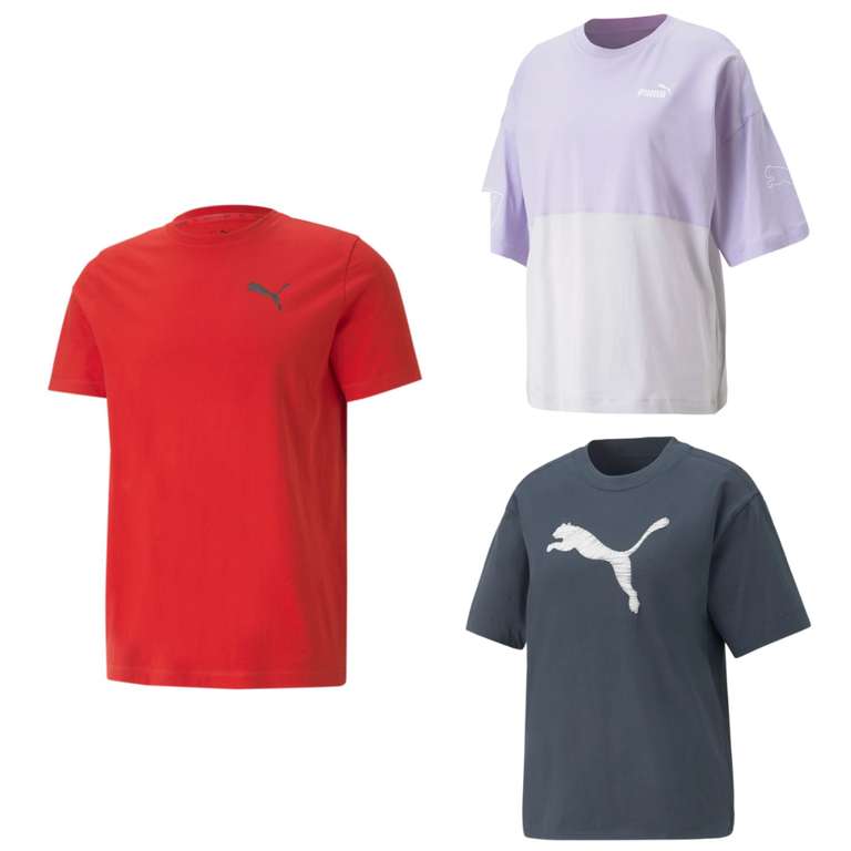 PUMA Active Soft T-Shirt Mens/HER Tee Women/POWER Colourblock T-Shirt Women w/code sold by Puma