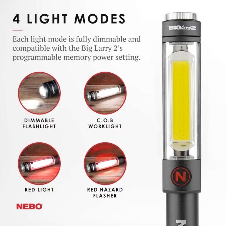 NEBO Big Larry 2 LED Torch - Sold by LED-ART FBA