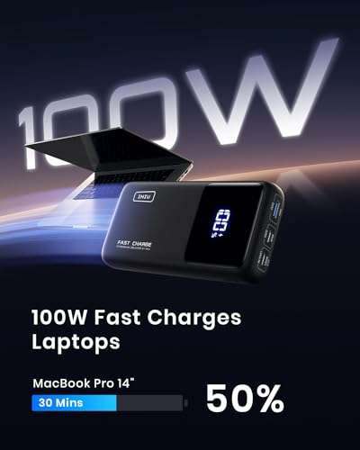 INIU Power Bank, 100W 25000mAh Portable Charger Fast Charging USB C Input &  Output - (with voucher) Sold by Topstar Getihu and FBA