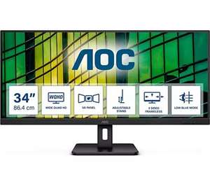 AOC U34E2M Wide Quad HD 34" VA LCD Monitor W/Code