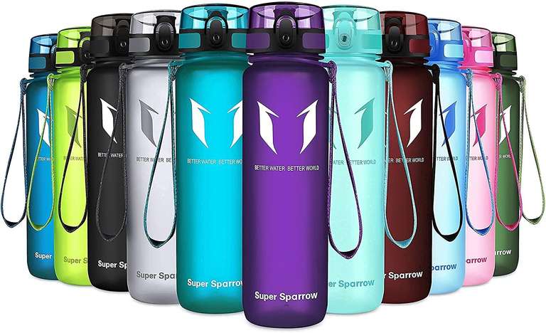 Super Sparrow Sports Water Bottle - 350ml (other sizes available with different reduced prices too) sold by SuperSparrow
