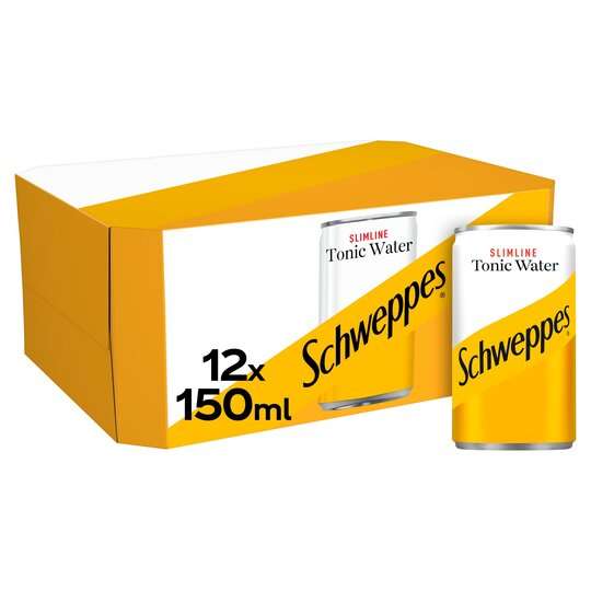 Schweppes Low Calorie Tonic 12X150ml Pack for £4 with club card at Tesco