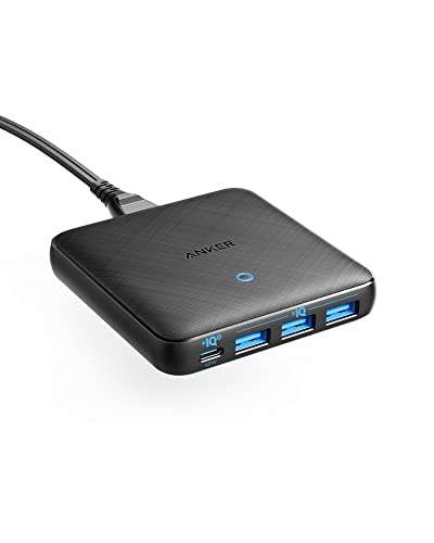 Anker USB C Charger, 65W 4 Port PIQ 3.0&GaN Fast Charger Adapter, PowerPort Atom III Slim Wall Charger, 45W PD (AnkerDirect FBA, Prime Only)