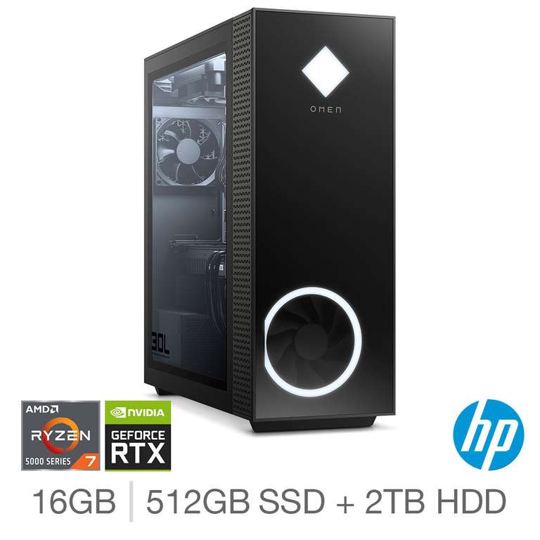 HP OMEN, AMD Ryzen 7, 16GB RAM, 512GB SSD + 2TB HDD, NVIDIA GeForce RTX 3070 Ti, Gaming Desktop PC £1199.99 @ Costco (Members Only)