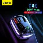 Baseus Handsfree Wireless Bluetooth 5.0 Car Kit FM Transmitter Radio MP3 Player 36W USB Type-C Charger - £13.91 delivered @ eBay / Baseus