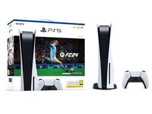 Sony PS5 Disc Console + EA Sports FC 24 Bundle (Digital) + 2 Year Guarantee w/ code (My John Lewis members)