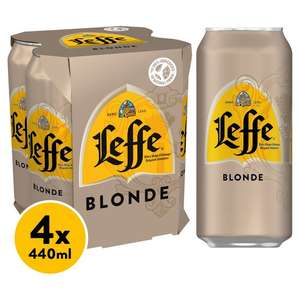 Leffe Blonde 6% 440ml Cans x 4 - £2.42 instore at Co-operative Bushbury Wolverhampton