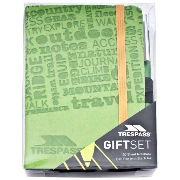 Trespass Notebook and Pen Gift Set (Free Click and Collect) £1.60 @ Trespass