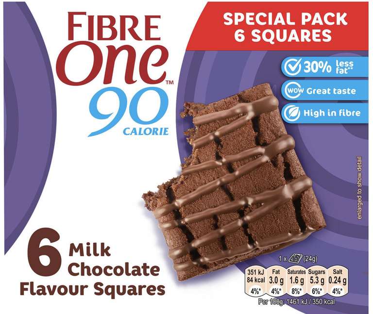 Fibre One brownie bars 6 pack - £1.30 @ Iceland online and instore