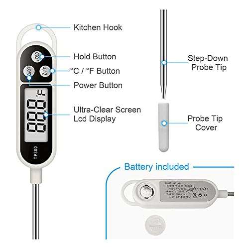 Nartel Cooking Thermometer, Digital Food Thermometer/Instant Read Probe/Auto Off(Battery Inc)£2.99 Sold By MrKayLimited Dispatched by Amazon