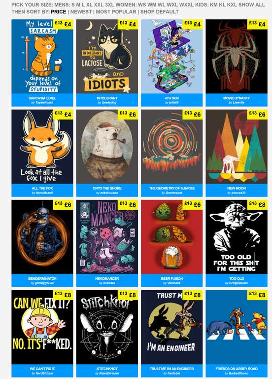 Qwertee Spring Sale, T-Shirts From £4 + £4 delivery @ Qwertee