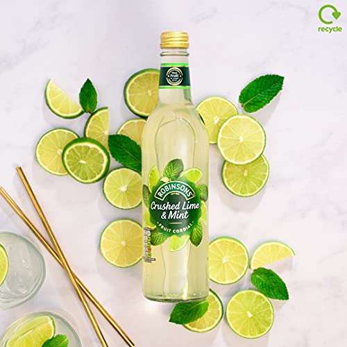 Robinsons Fruit Cordial, Crushed Lime and Mint, 500ml pack of 8 £11.19 / £10.07 Subscribe & Save + 20% Voucher on 1st S&S @ Amazon