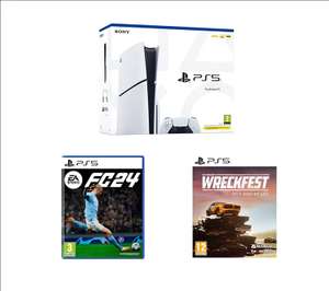 SONY PlayStation 5 Slim ( Disc model ) Wreckfest & EA Sports FC 24 Bundle