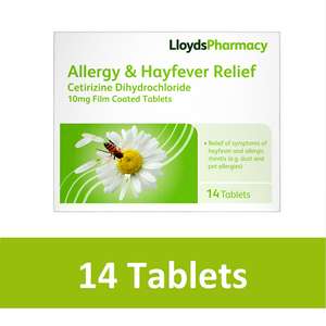 Lots of Hayfever Relief Tablets Reduced at Lloyds, From £1.20 + postage at £3.49 @ Lloyds Pharmacy (Examples In Post)