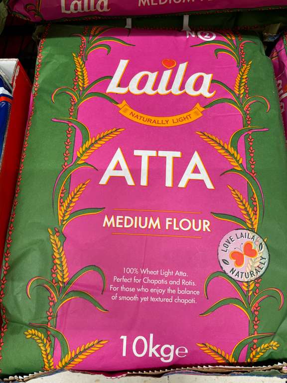 Laila Atta Medium Chapatti Flour 10kg - Liverpool
