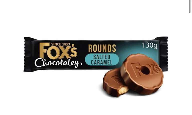 Fox’s Salted Caramel Rounds 130g (3 for £1) - Instore York
