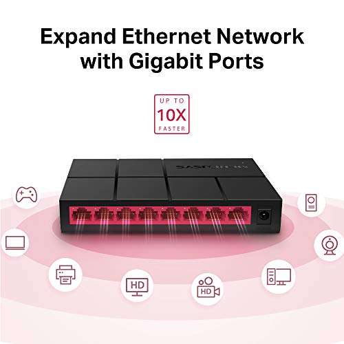 MERCUSYS 8-Port 100/1000Mbps Desktop Ethernet Switch - £11.99 @ Amazon