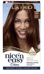 Clairol Nice'n Easy Crème Permanent Hair Dye, 5RB Medium Reddish Brown £1.50 Amazon Prime / +£4.49 Non Prime