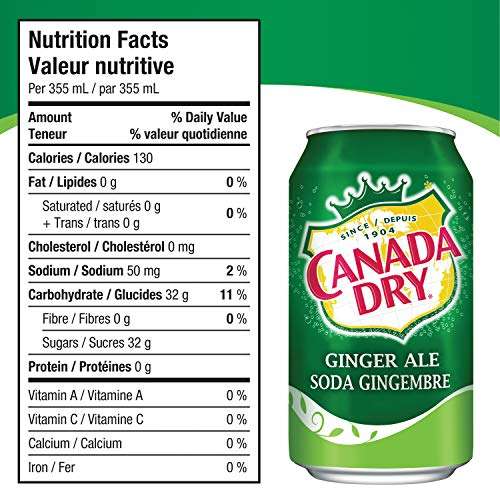Canada Dry Ginger Ale Fridge Pack Cans, 355 mL, 12 Pack £8.75 at checkout @ Amazon Warehouse