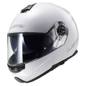LS2 FF325 Strobe Gloss White Flip Front Motorcycle Helmet