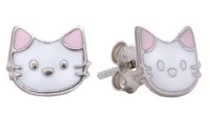 Revere Sterling Silver Enamel Cat Stud Earrings £3 a pair or 3 for 2 for £6 @ Argos with Free Click & Collect