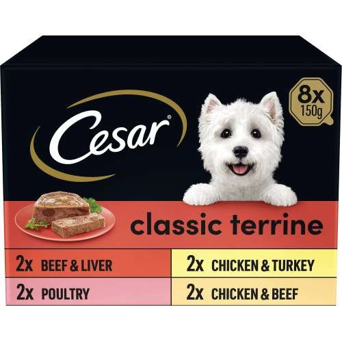 Cesar Classics Terrine Mixed Selection Dog Food Trays 150G x 8