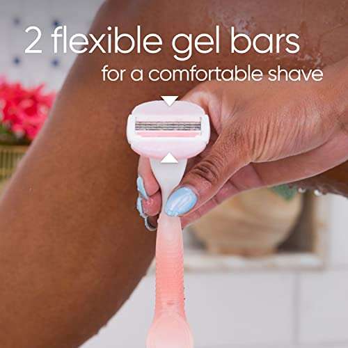 Gillette Venus ComfortGlide Spa Breeze Women's Razor + 3 Razor Blade Refills, 2 Shaving Gel Bars (£8.05 S&S)