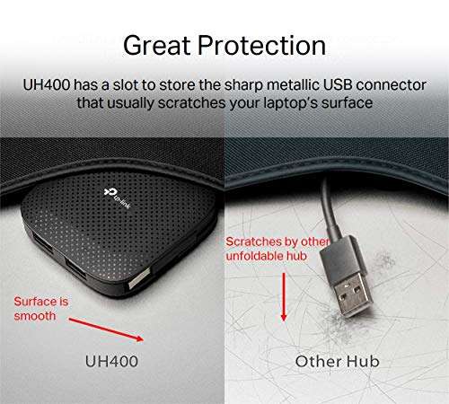 TP LINK UH400 4 Port Foldable USB 3.0 Hub for Laptops ( Ultrabook / Windows / Mac OS X / Linux )