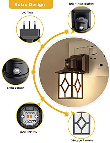 2 Pack LOHAS LED Night Light Dusk to Dawn, Warm White 3000K - £6.99 Sold by LED-365BUY and Fulfilled by Amazon