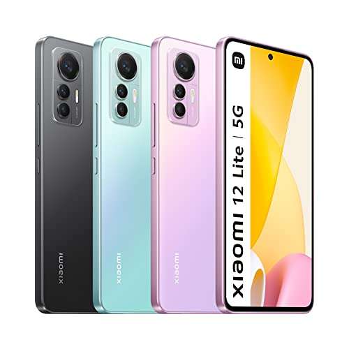Xiaomi 12 Lite 5G, 8+128 GB, 120Hz AMOLED Display, Snapdragon 778G, 108MP, with 67W Turbo Charge, Black (UK Version + 2 Years Warranty)